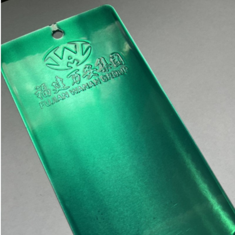 GREEN TRANSPARENT POWDER COATINGS