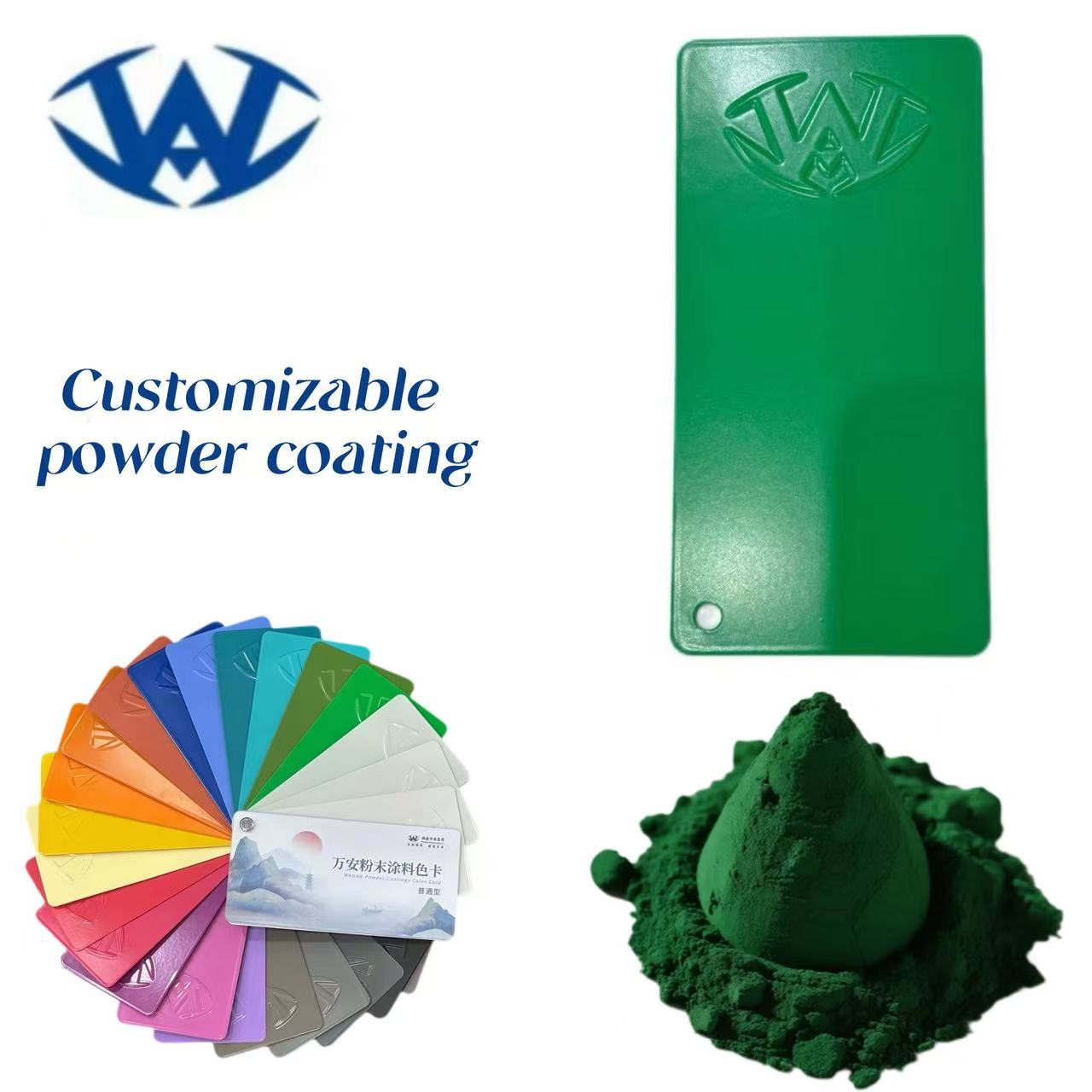 Eco-friendly Green Powder Coating for Industrial Equipment Customizable Gloss Texture Mainly for Boat Paint Spray Epoxy