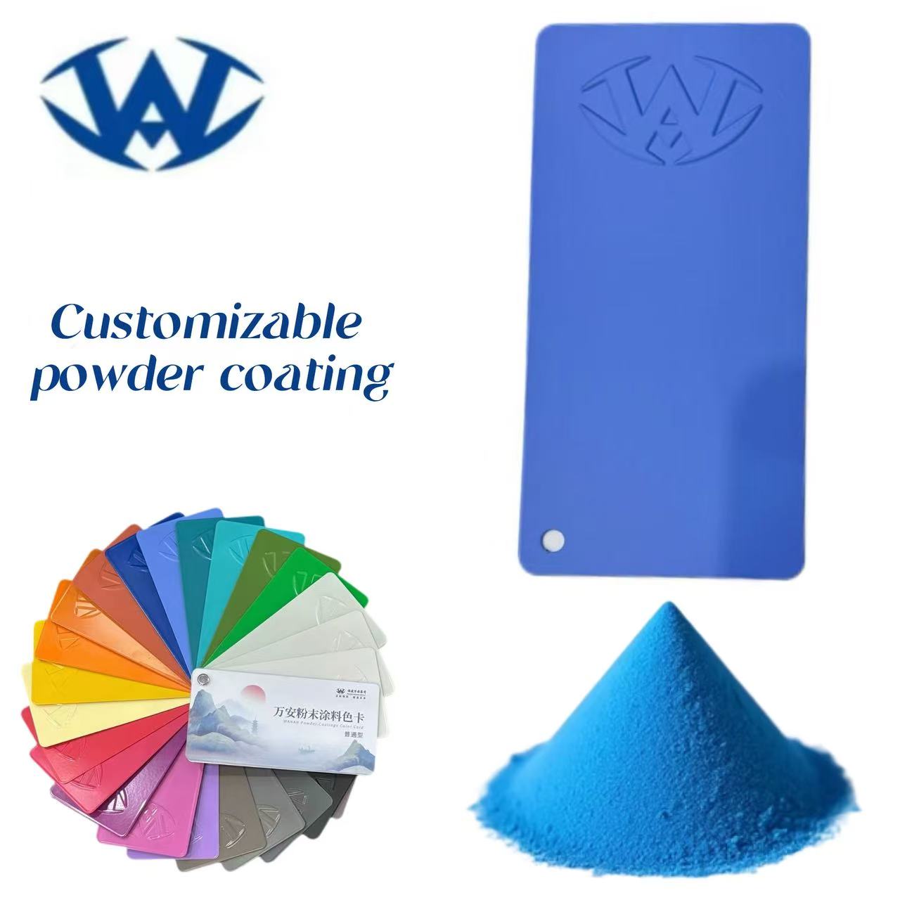 High Quality Blue Powder Coating Epoxy-Based for Building Components and Custom Colors Spray Application for Boat Paint