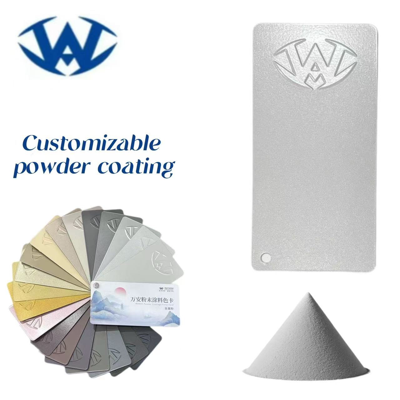 Metallic luster customizable powder coatings - Define your metallic texture from matte to mirror finish as you wish.