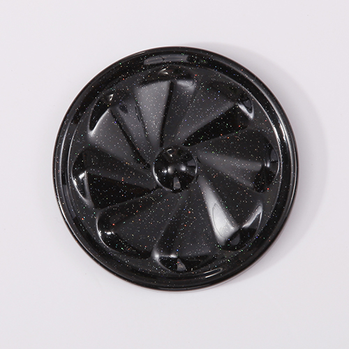 Bonded black metal powder coating - delicate metallic texture, achieving a rich metallic flashing black effect